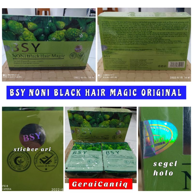 BSY NONI BLACK HAIR MAGIC SHAMPOO ORIGINAL - SHAMPO BSY NONIPER BOX ISI 20 SACHET