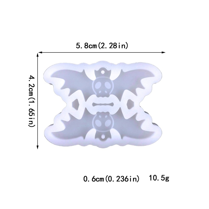 Cetakan Resin Bentuk Tengkorak Kelelawar 3D Bahan Silikon Untuk Membuat Anting Gantung