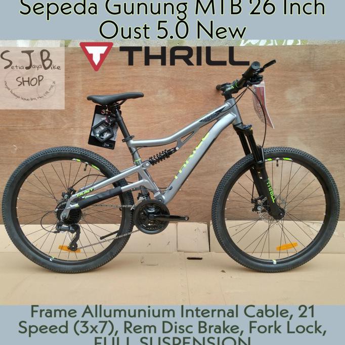 BIG PROMO Khusus Gojek/Grab Sepeda Gunung Mtb 26 Inch Thrill Oust 5.0 New Maisarashop228  Sepeda