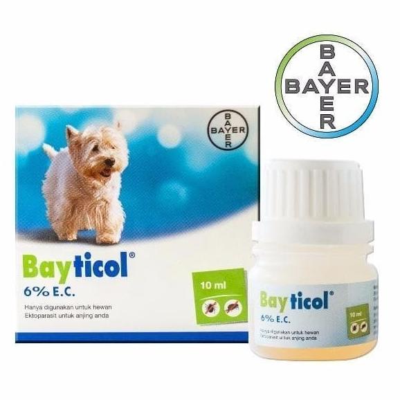 TERLARIS Bayticol Obat Kutu Anjing Kucing 10 ML 6% E.C Larutan Cair Konsentrat Asli