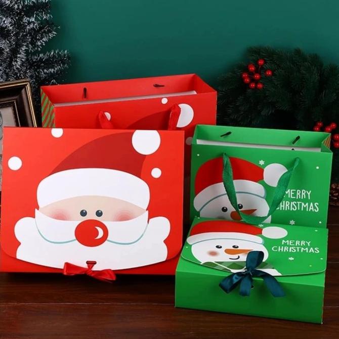 

[COD] Gift Box Natal/Kotak Kado Hampers Christmas Dengan Paperbag [COD]