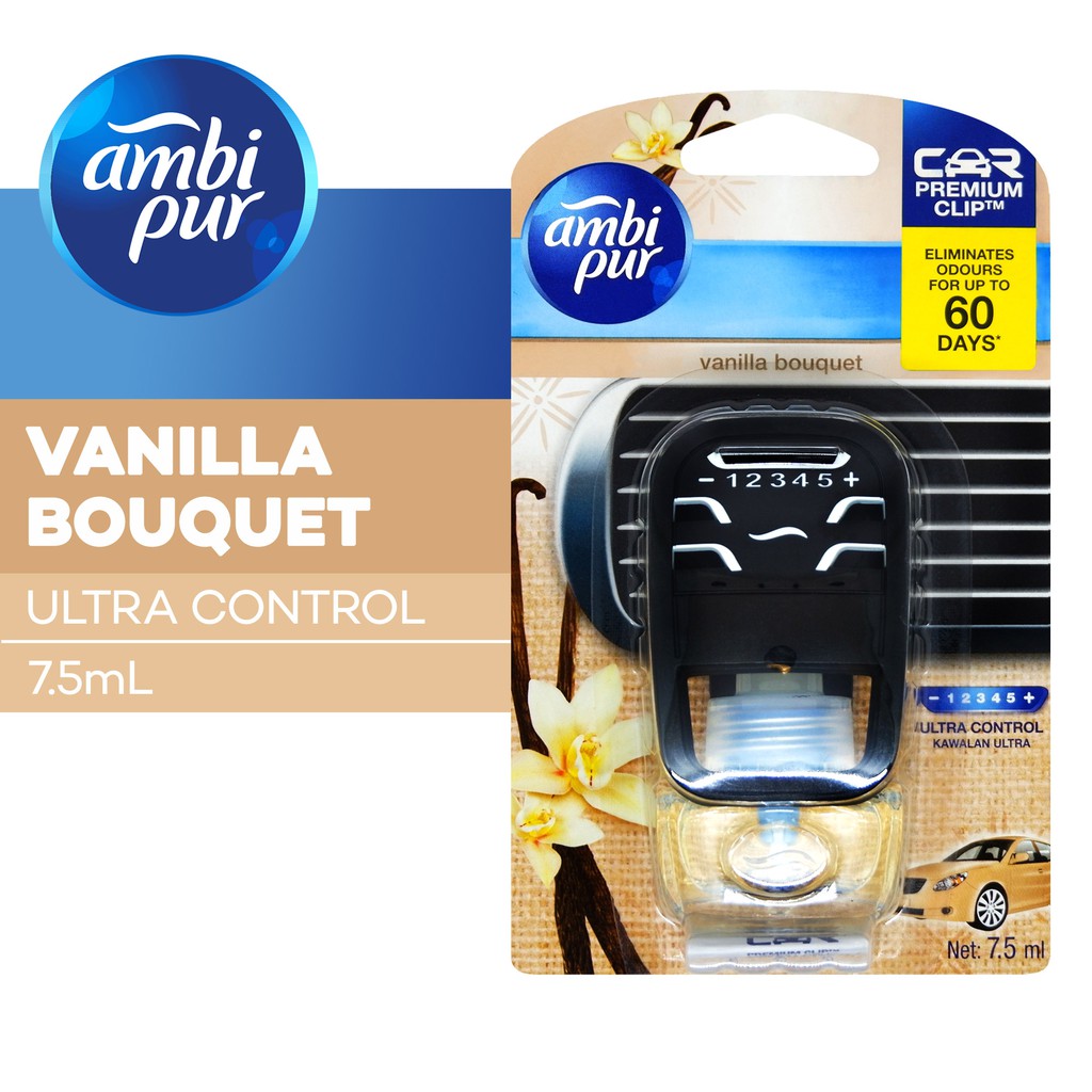 Pengharum Mobil Parfum Mobil Pewangi Ruangan Vanilla Bouquet Starter Kit Ultra 7,5 ml