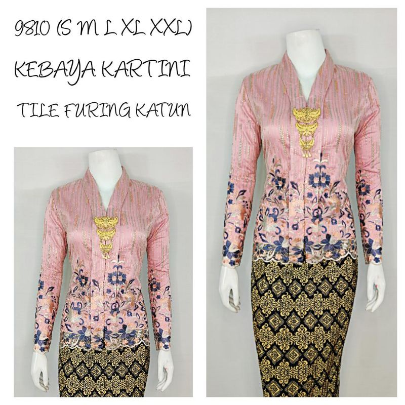 Indah KEBAYA TILE KARTINI MODERN LENGAN PANJANG Furing Katun KEBAYA WISUDA KEBAYA KATUN KEBAYA AKAD KEBAYA MODERN S M L XL XXL XXXL 9810-1