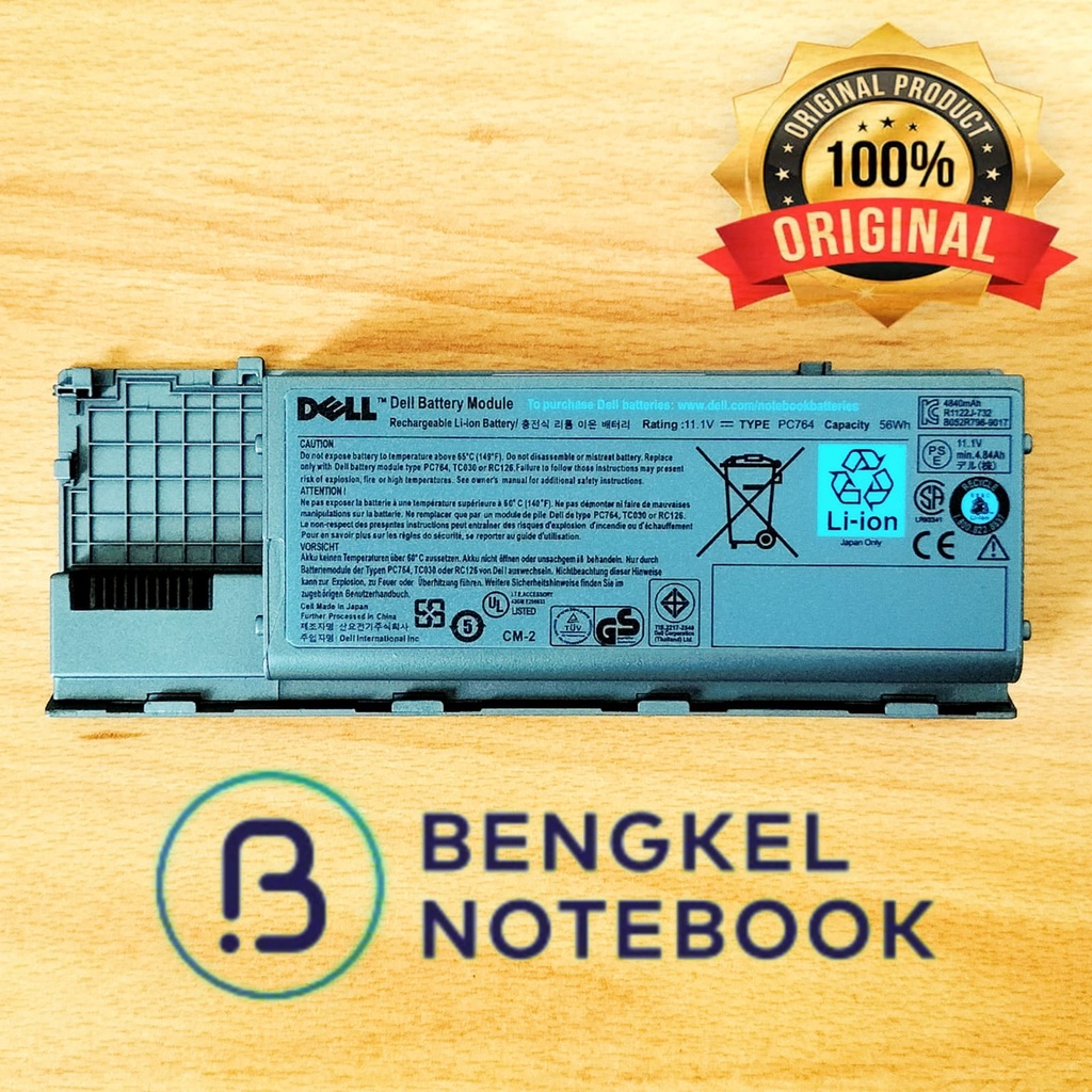 Baterai Dell Latitude D620 D630 PC764 D630C D630N D631 D631N D830N M2300 JD634 PC764 TC030 TDJD648 PD685 RD301 TD117