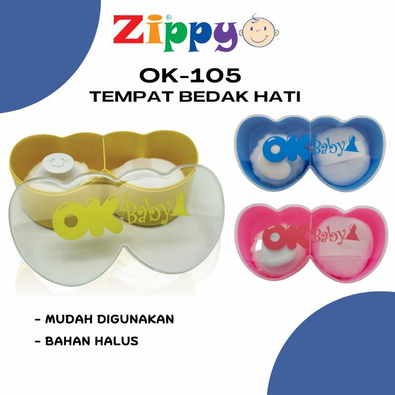 Powder Case Tempat Bedak Dodo | Kiddy isi 2 With Puff | Model LOVE Double Tempat Bedak | Dodo | Kiddy 2 in 1