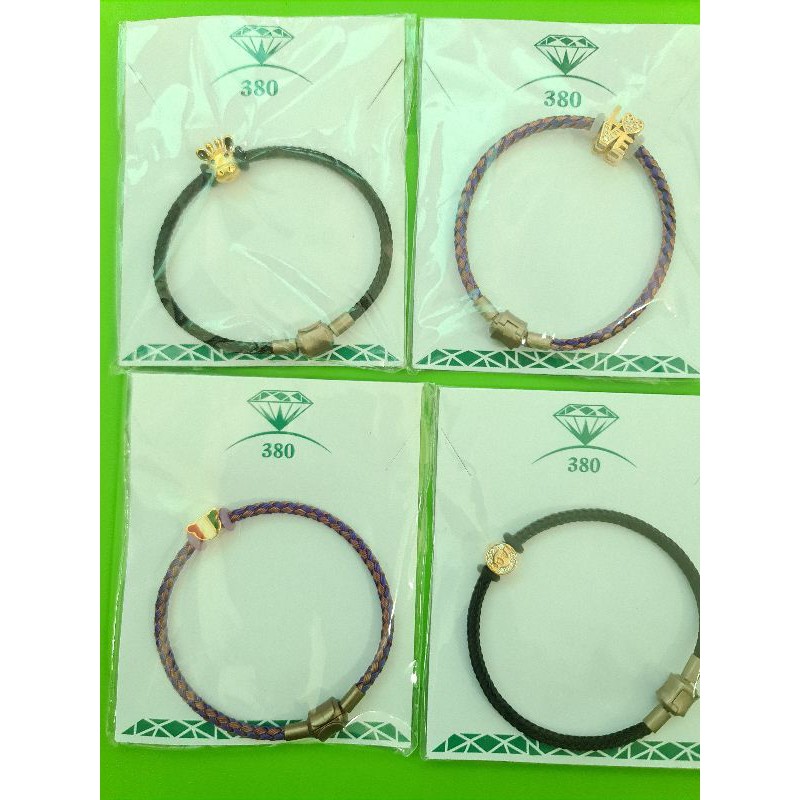 Gelang custom tali kawat charm sapi, love, bear, t.&amp;co HWT 8k