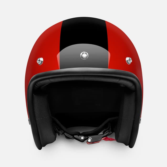 HELM RETRO ZULU VIPER RED MERAH ( Half Face / Simpson )