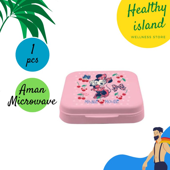 Tempat Makan Anak Minnie Mouse Pink Microwave Safe Technoplast Kids