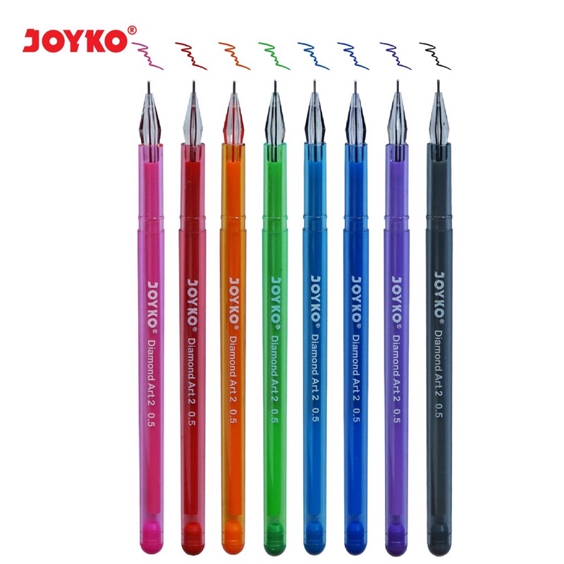 

Joyko Gel Pen Diamond Art / Pulpen Warna Warni anti macet / Bolpen joyko / Pulpen joyko