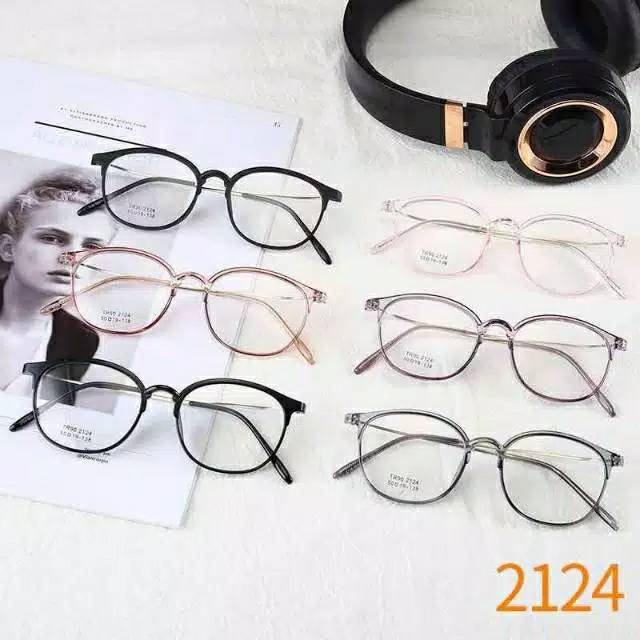 Frame Kacamata 2124, Gratis Lensa Photochromic, Kacamata Antiradiasi,Kacamata Baca, Kacamata Korea