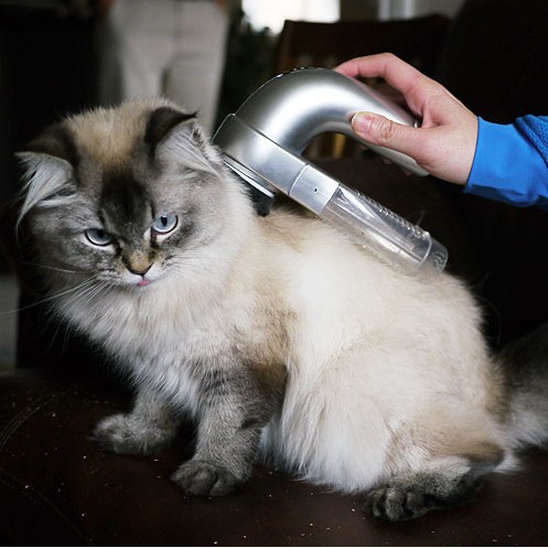 Portable Electric Pet Fur OMHAGXSV Suction Device / Pembersih Bulu Peliharaan - Silver