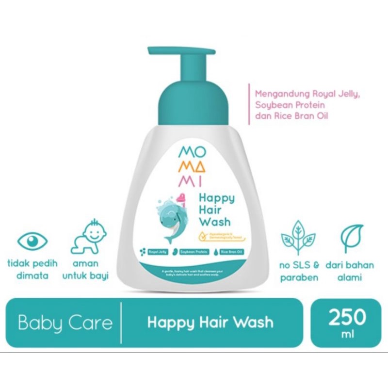 Momami Happy Hair Wash 250ml / Shampoo Bayi mulai dari Newborn / Baby Hair Wash