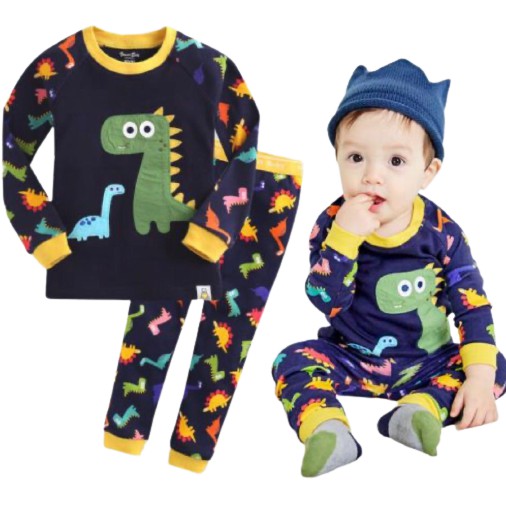 SETELAN ANAK ANAK PIYAMA KAOS ANAK DINOSAURUS 1-5 TAHUN SETELAN ANAK ANAK LAKI LAKI SETELAN ANAK