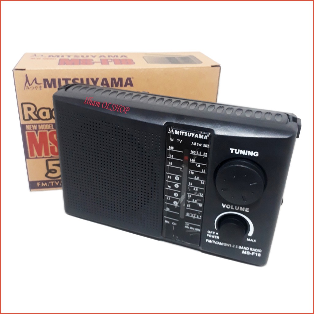 Mitsuyama Radio Portable F-18 AM-FM Baterai dan Listrik