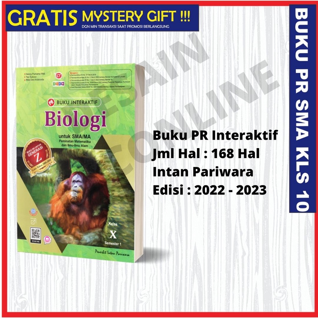 BUKU PR/LKS INTERAKTIF BIOLOGI SMA KELAS 10 INTAN PARIWARA