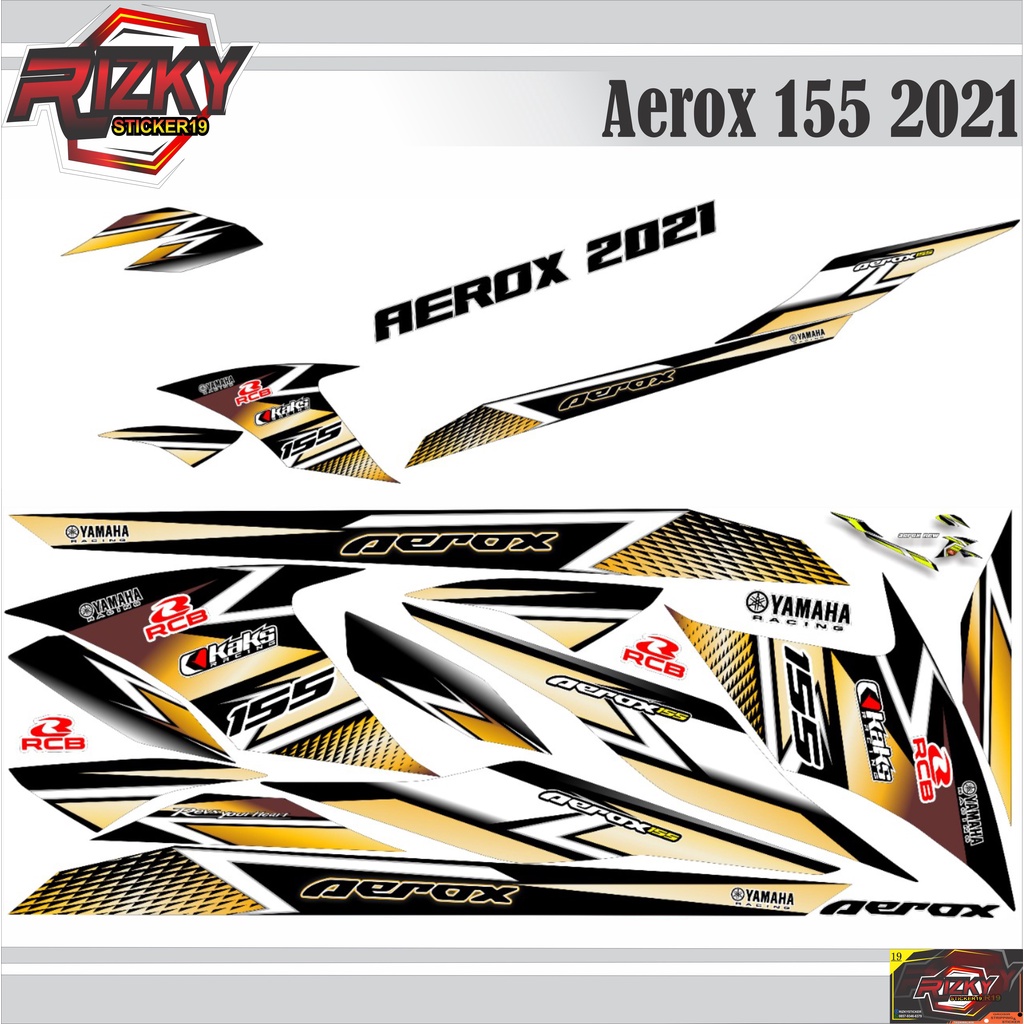 Striping Aerox 2021 Variasi Stiker Motor Yamaha Aerox 115 Semy Full Body Lis Cover Lis Body Motor