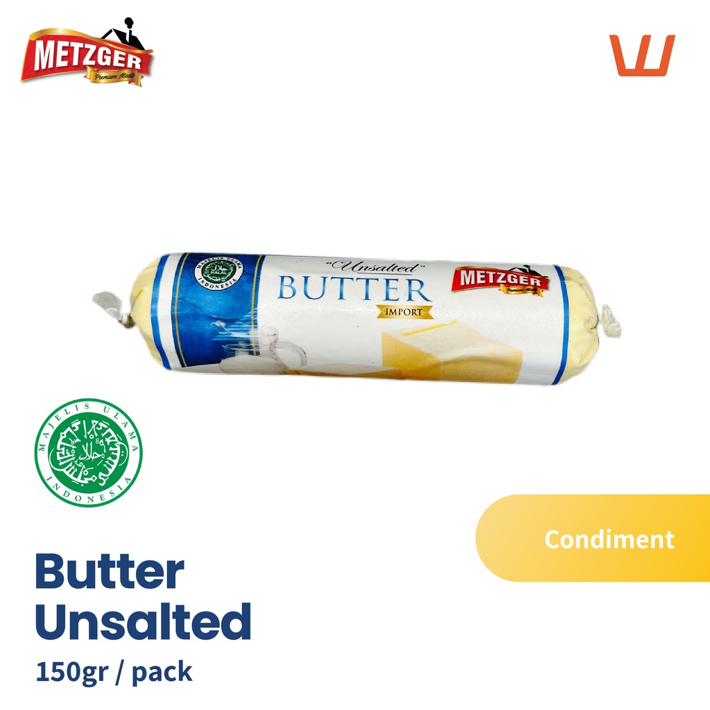 

Butter Unsalted 150gr Premium Import Halal Metzger