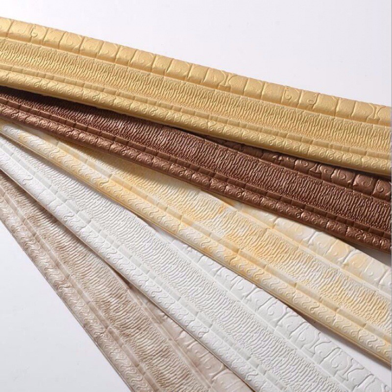 CR CM-H15 Wallpaper Dinding Kamar Border List Sticker Wall Border Stiker 3D Foam Dekorasi Rumah-6