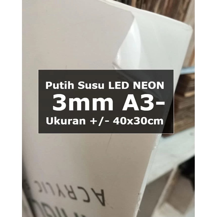 

Acrylic LED Putih Susu 3mm 40x30cm A3 untuk NEON BOX Akrilik