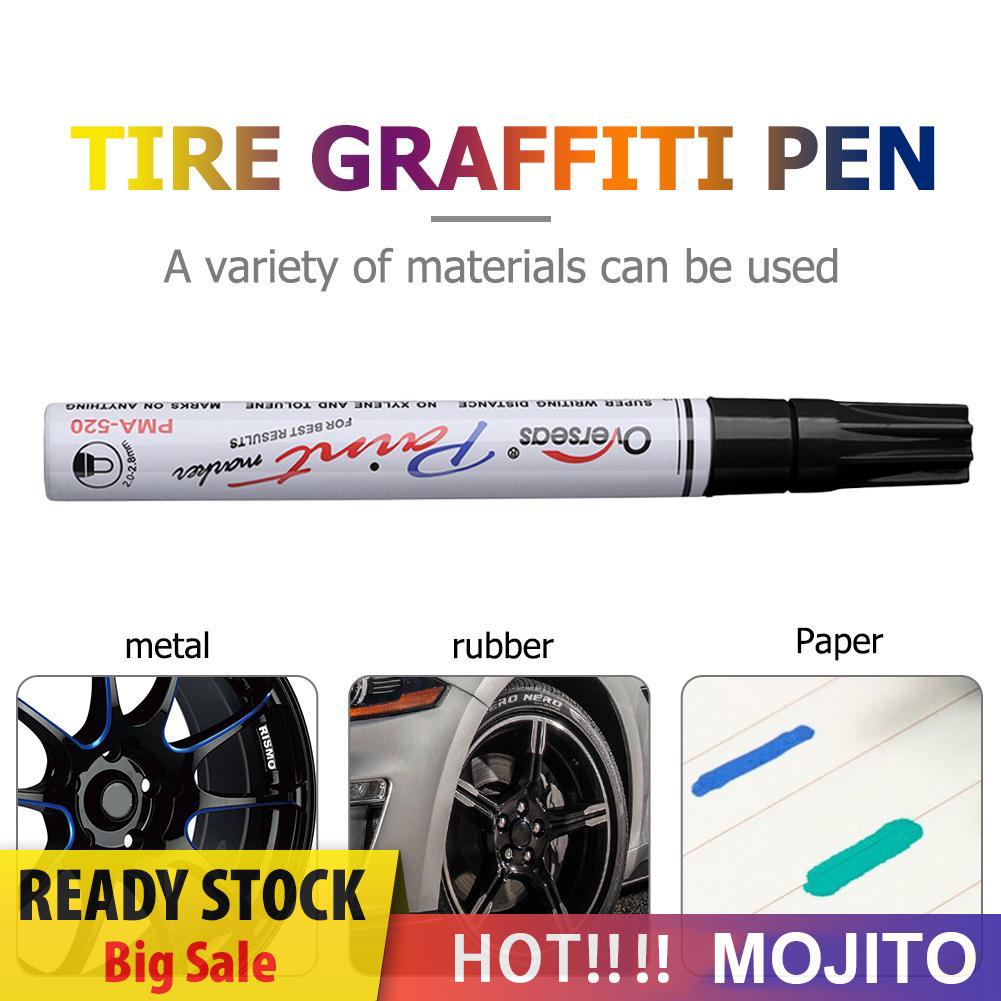 MOJITO Waterproof Car Tire Tread Permanent Paint Marker Pen Graffiti Oily Marker