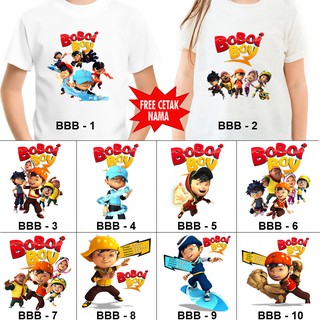  Baju  Kaos  ANAK DAN DEWASA BOBOBOI COUPLE  FREE NAMA  