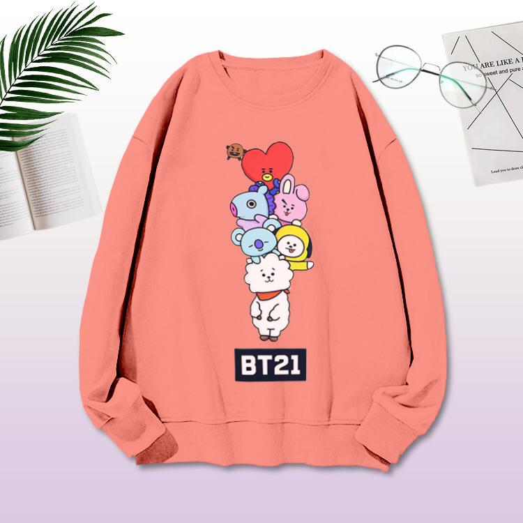 SWEATER LOGO MEMBER BTS-RAJUT WANITA BTS TATAa MURAH-HODIE WANITA-PAKAIAN WANITA