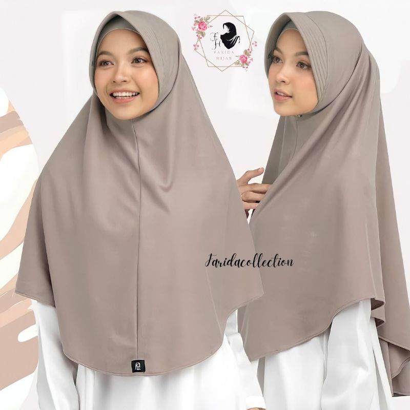 Khimar Bergo Hamidah Minang L Jersey // Bergo Minang L menutupi dada