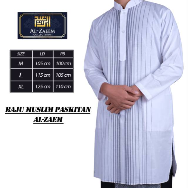 Atasan Pria Gamis Pakistan Putih / Koko Pakistan white Exclusive TOKO CAHAYA SURYA SHPEE