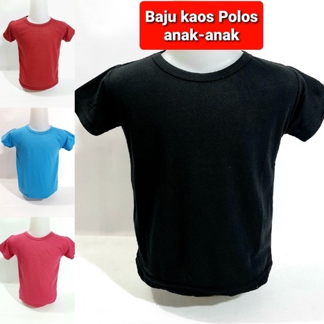 baju anak 6 bulan- 8 tahun atasan kaos polos oblong murah grosir