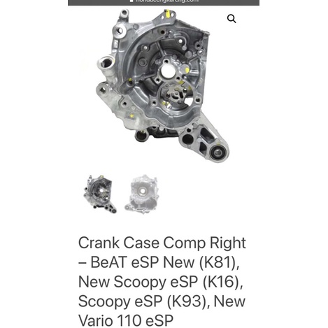 11100K25600 Bak Mesin Kanan Crank Case Comp Right Beat ESP K25 K81 New Scoopy eSP K16 Scoopy eSP K93 New Vario 110 eSP Untuk Stater Halus 11100-K25-600 Original Ahm