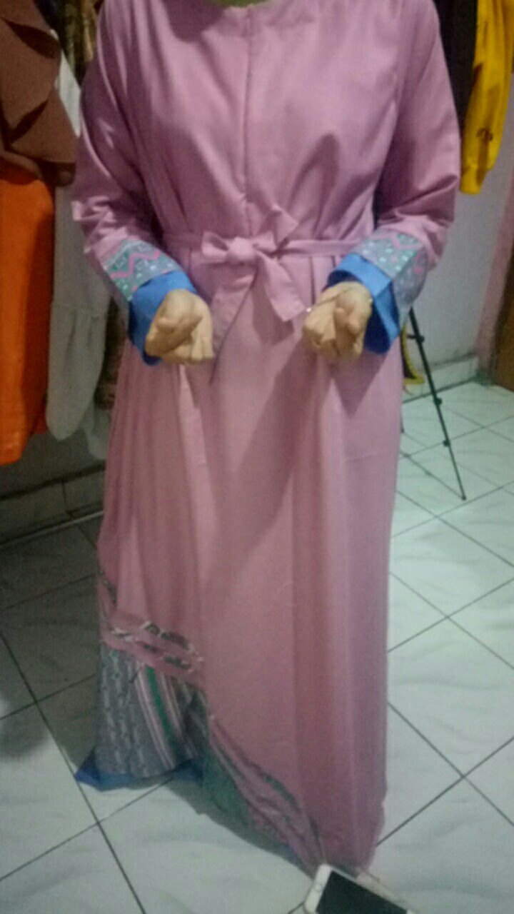 Baju Wanita Gamis Terbaru / Gamis Toyobo Mix Batik Xl - Jumbo