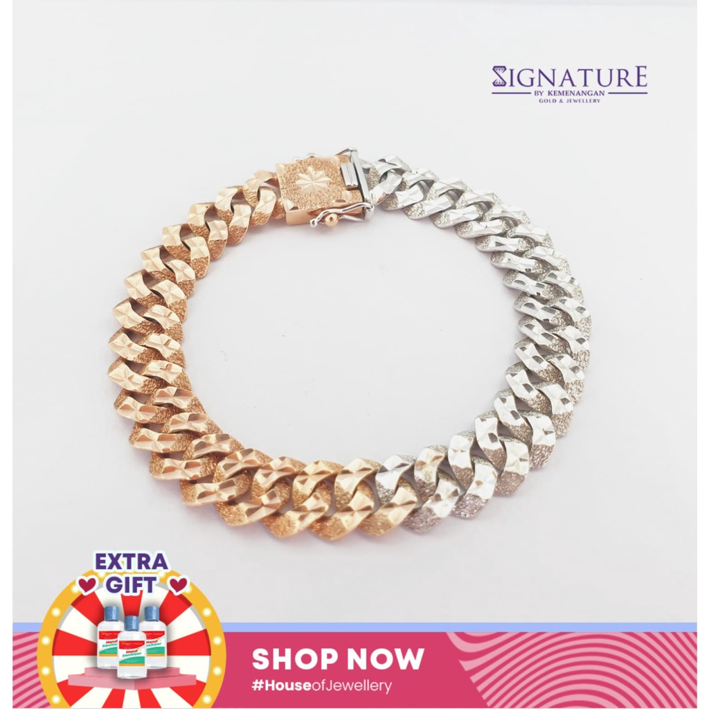 GELANG SISIK NAGA KOMBINASI DOFF UKIR KADAR 750