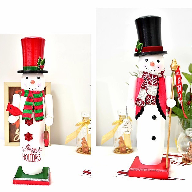 Snowman Nutcracker Kayu Dekorasi Natal Christmas Gift Kado Pajangan