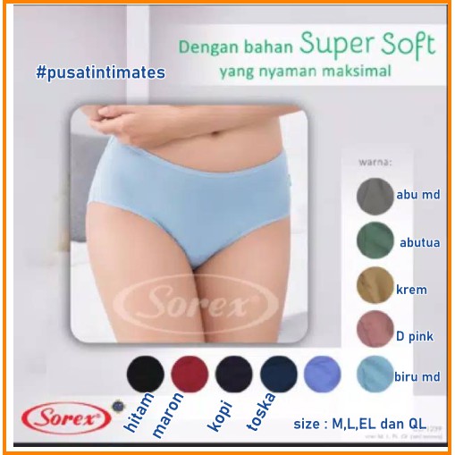 CD SOREX 1239 LUSINAN CD Sorex 1239 | Celana Dalam Wanita Sorex Lusinan Size M,L,EL dan QL SOREX