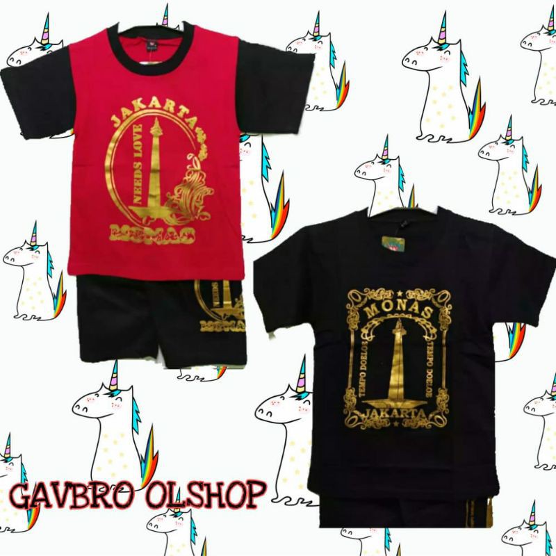 SETELAN KAOS MONAS // SETELAN KAOS WISATA MONAS JAKARTA