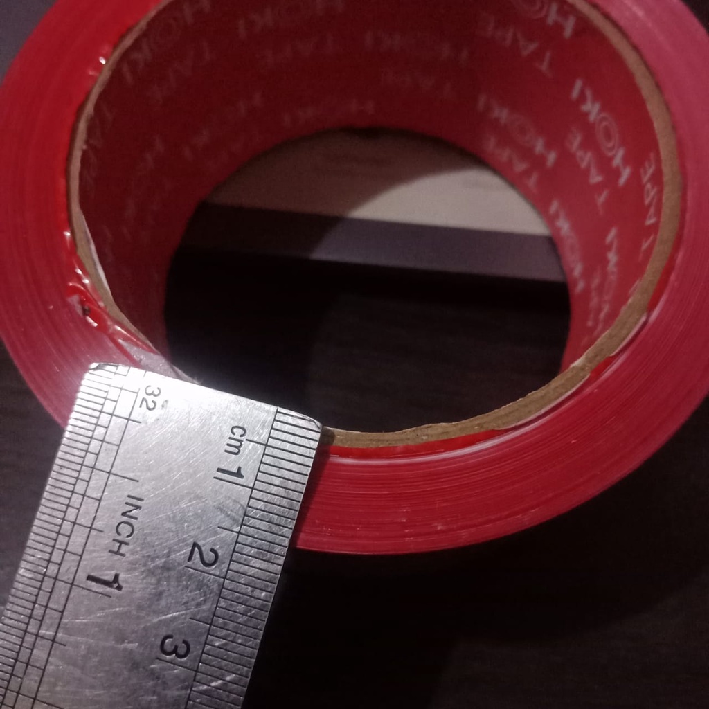 Lakban fragile merah ukuran 48 mm x 100 yard lakban jangan dibanting