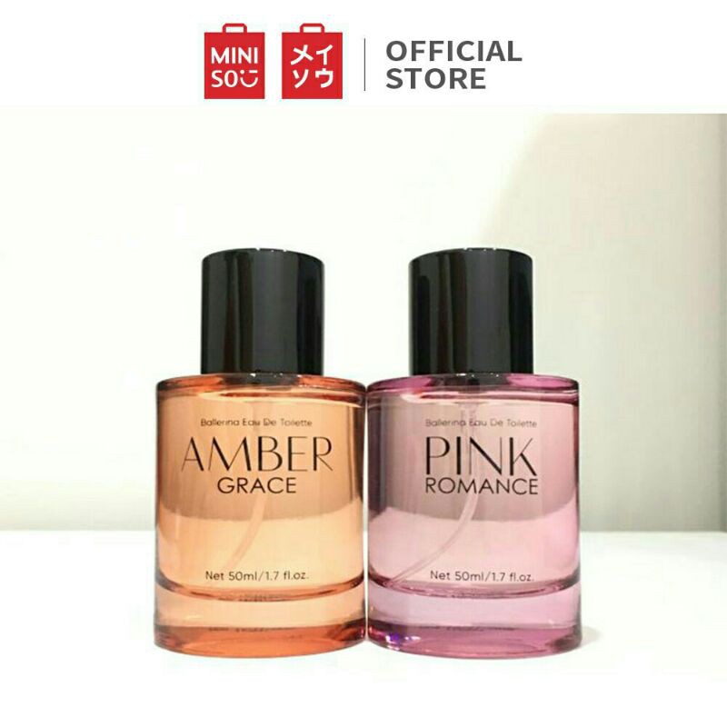 miniso parfum wanita ballerina amber grace & pink romance 50ml | Shopee