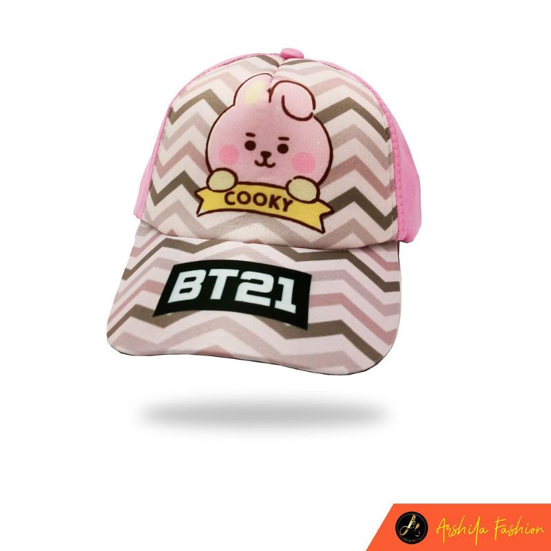 Topi Anak Sablon BTS Karakter K pop Usia 3-10 tahun