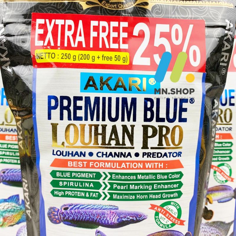 ady78 pelet akari premium blue louhan pro 250gr louhan-channa-predator