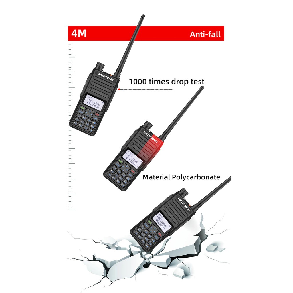 BAOFENG BF-H6 - Dual-Band Handy Radio Walkie Talkie 10W High Power - Radio Panggil Dua Arah BAOFENG