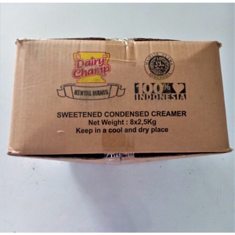 Susu Krimer Kental Manis Dairy Champ 1 dus isi 8 x 2.5 kg