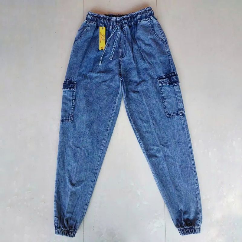 Baggy Jeans Cargo Wanita Celana Jogger Jeans