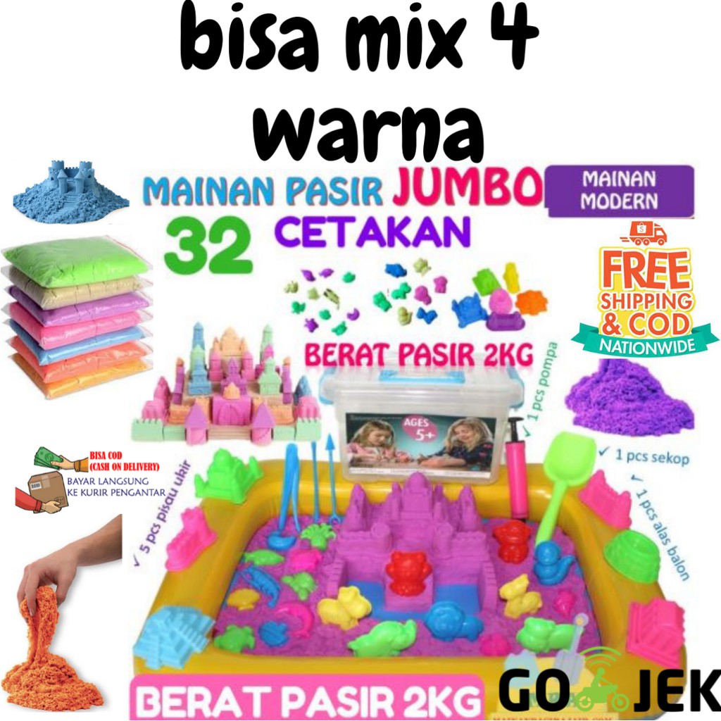 PROMO HEBOH Mainan Pasir Ajaib 2kg Edukatif Anak Magic