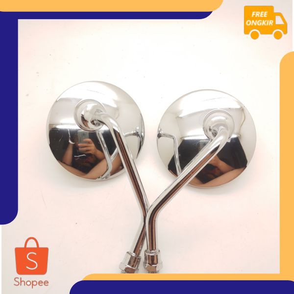 Spion Cb100 Model Mini Chrome Nekel Kaca Cembung