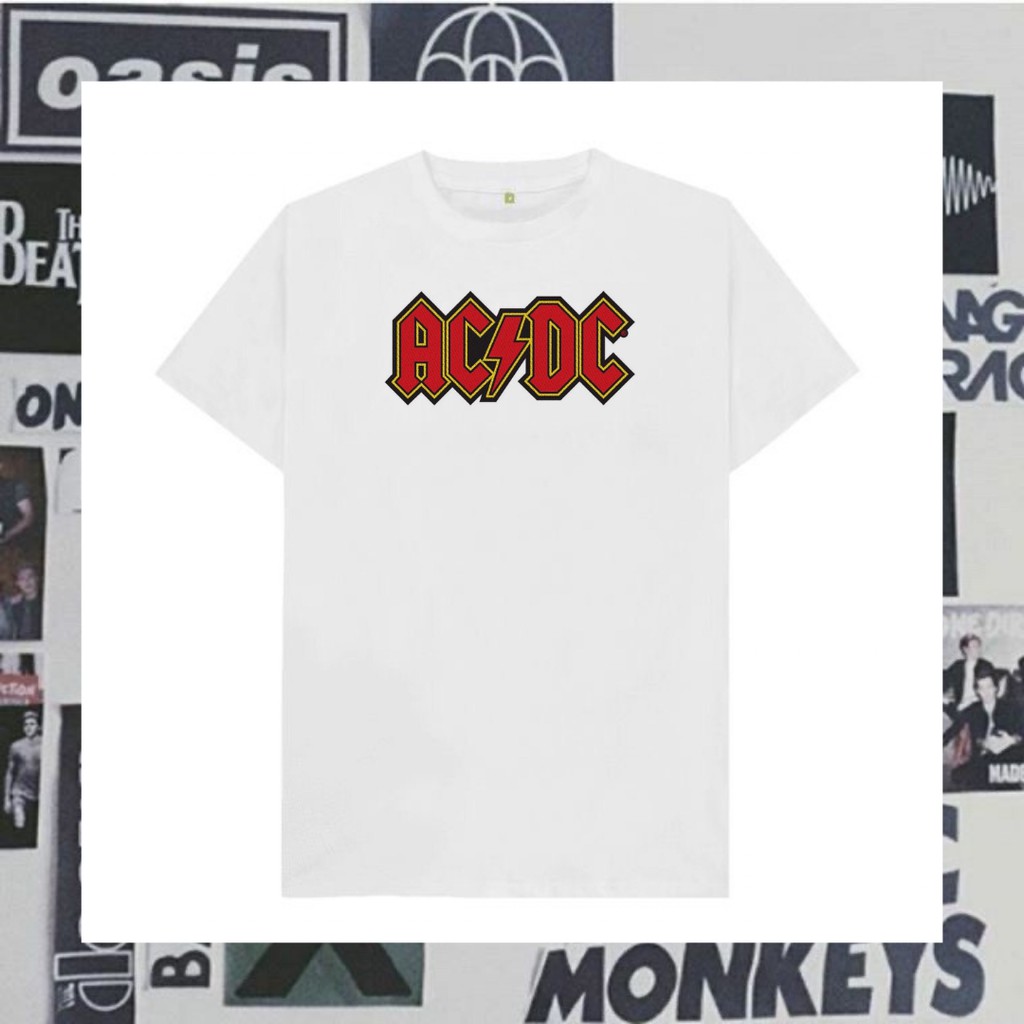 KAOS BAND ACDC - Red logo on White