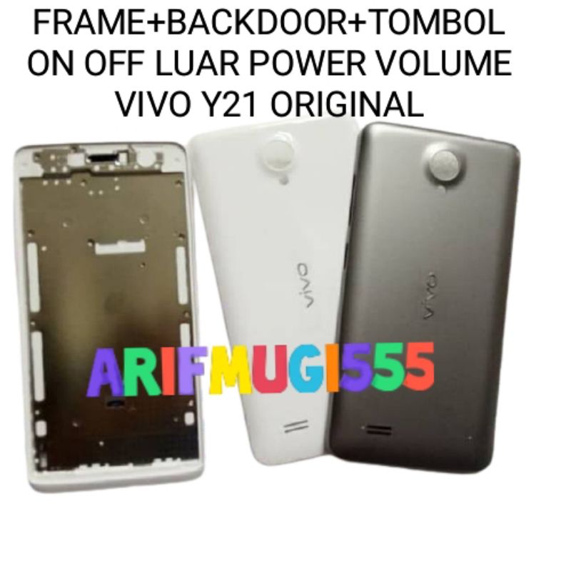 FRAME+BACKDOOR VIVO Y21 KESING CASING HOUSING FULSET TUTUP BELAKANG ORIGINAL