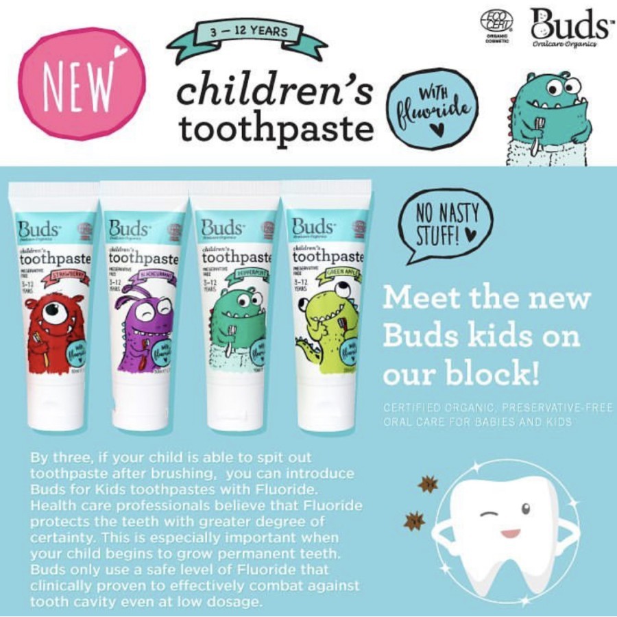 Organic Buds Toothpaste Odol Green Apple