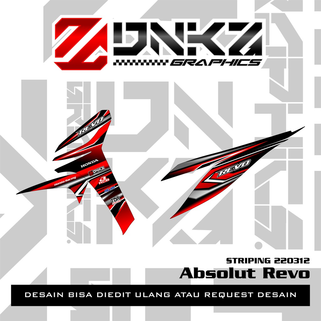 Stiker Revo Absolute Revo Fit Decal Striping Revo Absolute Revo Fit Premium Racing 220312