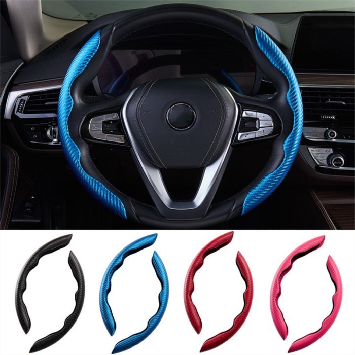 Sarung Stir 5D Carbon Case / Steering Wheel Cover Stir Cover Japan JDM - Red Carbon