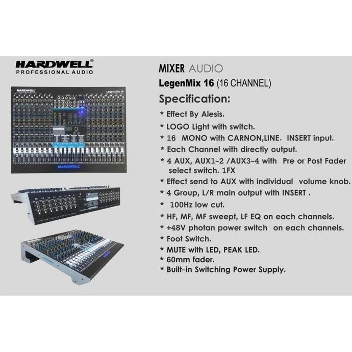 Mixer Audio Hardwell Legendmix 16 / Legendmix16